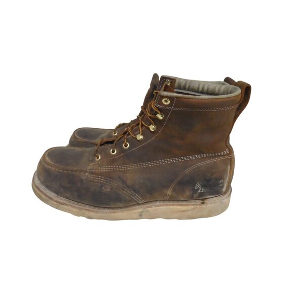 Thorogood Men's 6" Steel Toe Moc Toe Wedge Sole Boots (U.S.A.) 804-4575 13EE - Picture 5 of 7